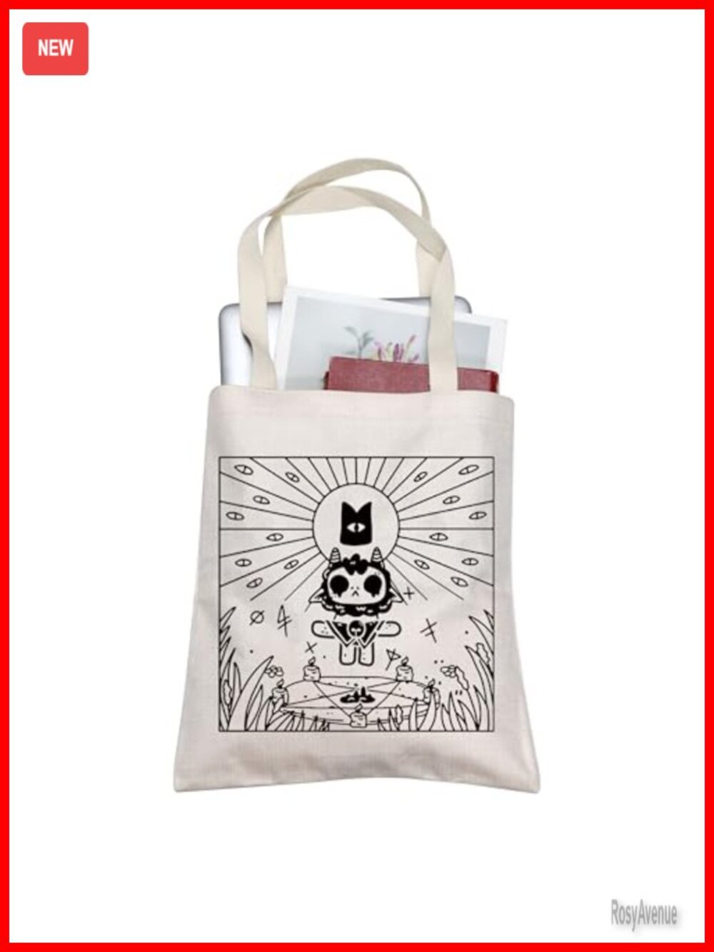 Cult Of The Lamb Canvas Tote Bag Cute Cartoon Shoulder Bag Game Gift